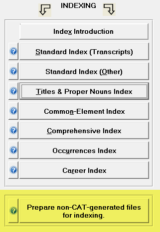 Indexing Options in SearchMaster